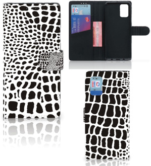 B2Ctelecom Bookcase Samsung Galaxy A02s Flip Cover Samsung M02s Telefoon Hoesje Slangenprint