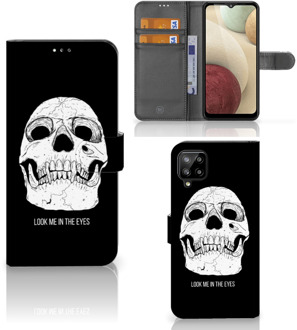 B2Ctelecom Bookcase Samsung Galaxy A12 GSM Hoesje Skull Eyes