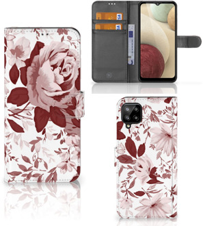 B2Ctelecom Bookcase Samsung Galaxy A12 GSM Hoesje Watercolor Flowers