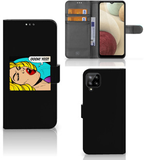 B2Ctelecom Bookcase Samsung Galaxy A12 Hoesje Popart Oh Yes