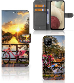 B2Ctelecom Bookcase Samsung Galaxy A12 Telefoon Hoesje Amsterdamse Grachten