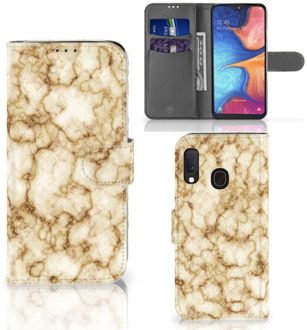 B2Ctelecom Bookcase Samsung Galaxy A20e Marmer Goud