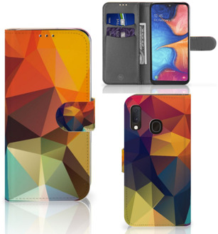 B2Ctelecom Bookcase Samsung Galaxy A20e Polygon Color