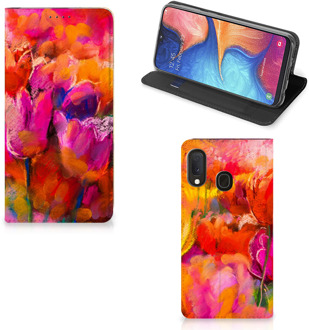 B2Ctelecom Bookcase Samsung Galaxy A20e Tulpen