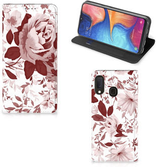 B2Ctelecom Bookcase Samsung Galaxy A20e Watercolor Flowers