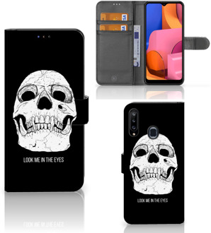 B2Ctelecom Bookcase Samsung Galaxy A20s GSM Hoesje Skull Eyes