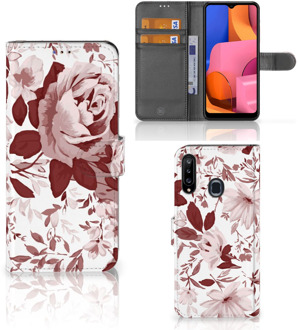 B2Ctelecom Bookcase Samsung Galaxy A20s GSM Hoesje Watercolor Flowers