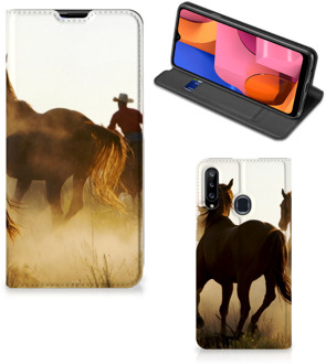 B2Ctelecom Bookcase Samsung Galaxy A20s Smart Cover Cowboy