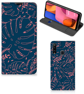 B2Ctelecom Bookcase Samsung Galaxy A20s Smartphone Hoesje Palm Leaves