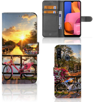 B2Ctelecom Bookcase Samsung Galaxy A20s Telefoon Hoesje Amsterdamse Grachten