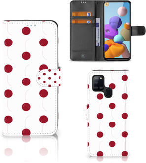 B2Ctelecom Bookcase Samsung Galaxy A21s Hoesje Cherries