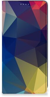 B2Ctelecom Bookcase Samsung Galaxy A21s Telefoon Hoesje Polygon Dark