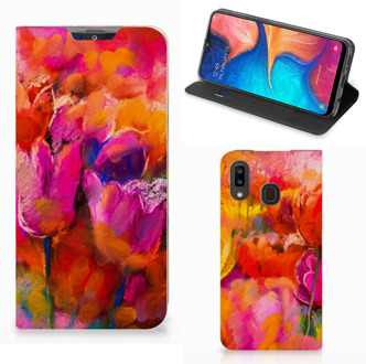 B2Ctelecom Bookcase Samsung Galaxy A30 Tulpen