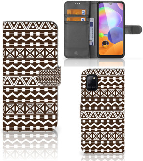 B2Ctelecom Bookcase Samsung Galaxy A31 Hoesje Aztec Brown