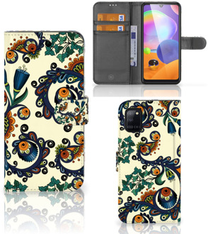 B2Ctelecom Bookcase Samsung Galaxy A31 Hoesje Barok Flower