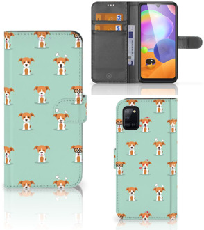 B2Ctelecom Bookcase Samsung Galaxy A31 Smartphone Hoesje Pups