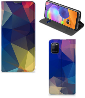 B2Ctelecom Bookcase Samsung Galaxy A31 Telefoon Hoesje Polygon Dark