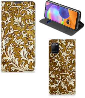 B2Ctelecom Bookcase Samsung Galaxy A31 Telefoonhoesje Barok Goud