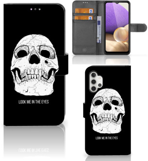 B2Ctelecom Bookcase Samsung Galaxy A32 4G GSM Hoesje Skull Eyes