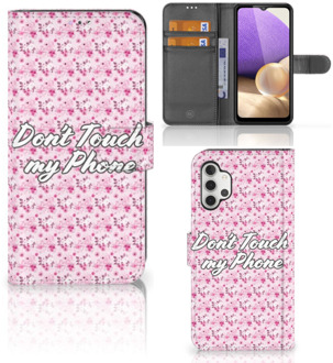 B2Ctelecom Bookcase Samsung Galaxy A32 4G Hoesje Flowers Pink DTMP