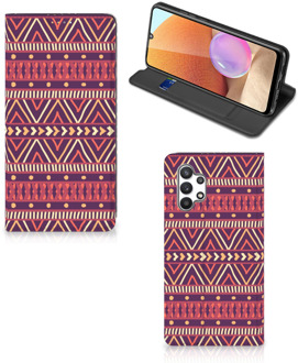 B2Ctelecom Bookcase Samsung Galaxy A32 4G Smart Cover Aztec Purple