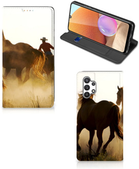 B2Ctelecom Bookcase Samsung Galaxy A32 4G Smart Cover Cowboy