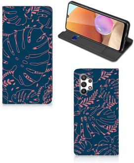 B2Ctelecom Bookcase Samsung Galaxy A32 4G Smartphone Hoesje Palm Leaves