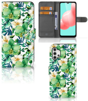 B2Ctelecom Bookcase Samsung Galaxy A32 5G GSM Hoesje Orchidee Groen