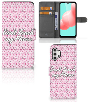 B2Ctelecom Bookcase Samsung Galaxy A32 5G Hoesje Flowers Pink DTMP