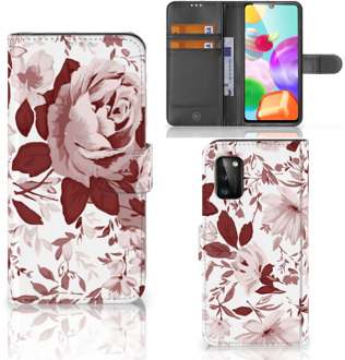 B2Ctelecom Bookcase Samsung Galaxy A41 GSM Hoesje Watercolor Flowers