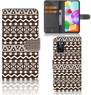 B2Ctelecom Bookcase Samsung Galaxy A41 Hoesje Aztec Brown