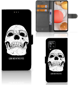 B2Ctelecom Bookcase Samsung Galaxy A42 5G GSM Hoesje Skull Eyes