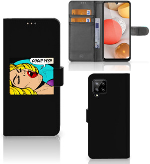 B2Ctelecom Bookcase Samsung Galaxy A42 5G Hoesje Popart Oh Yes