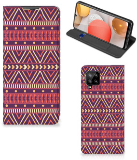 B2Ctelecom Bookcase Samsung Galaxy A42 Smart Cover Aztec Purple