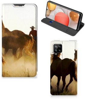 B2Ctelecom Bookcase Samsung Galaxy A42 Smart Cover Cowboy