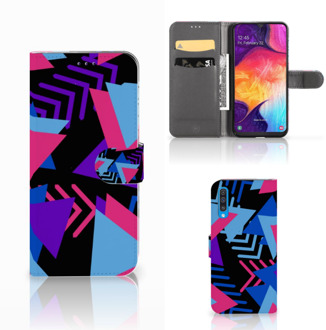 B2Ctelecom Bookcase Samsung Galaxy A50 Funky Triangle