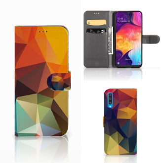 B2Ctelecom Bookcase Samsung Galaxy A50 Polygon Color