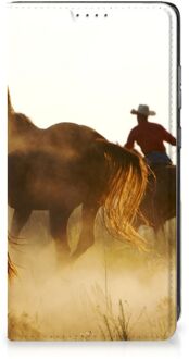 B2Ctelecom Bookcase Samsung Galaxy A52 Smart Cover Cowboy