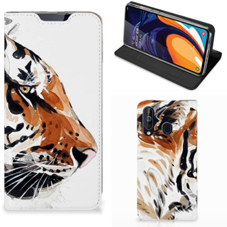 B2Ctelecom Bookcase Samsung Galaxy A60 Watercolor Tiger