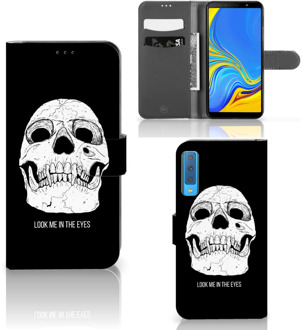 B2Ctelecom Bookcase Samsung Galaxy A7 (2018) Skull Eyes