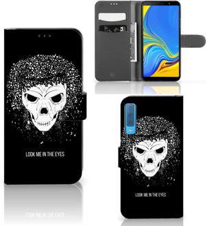 B2Ctelecom Bookcase Samsung Galaxy A7 (2018) Skull Hair