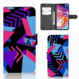 B2Ctelecom Bookcase Samsung Galaxy A70 Funky Triangle