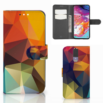 B2Ctelecom Bookcase Samsung Galaxy A70 Polygon Color