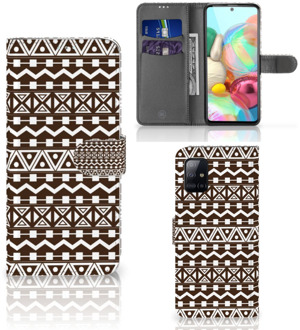 B2Ctelecom Bookcase Samsung Galaxy A71 Hoesje Aztec Brown