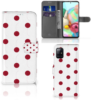 B2Ctelecom Bookcase Samsung Galaxy A71 Hoesje Cherries