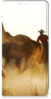 B2Ctelecom Bookcase Samsung Galaxy A71 Smart Cover Cowboy