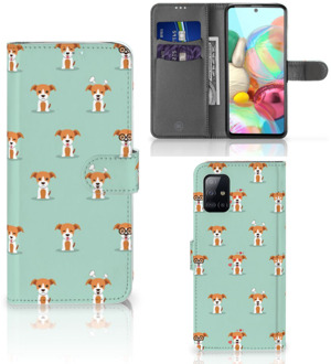 B2Ctelecom Bookcase Samsung Galaxy A71 Smartphone Hoesje Pups