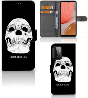 B2Ctelecom Bookcase Samsung Galaxy A72 GSM Hoesje Skull Eyes