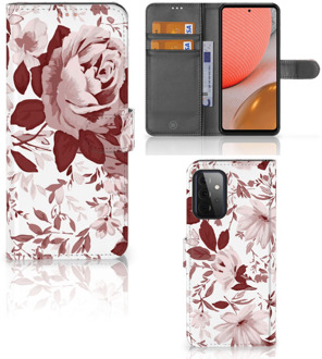 B2Ctelecom Bookcase Samsung Galaxy A72 GSM Hoesje Watercolor Flowers