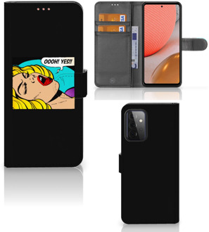 B2Ctelecom Bookcase Samsung Galaxy A72 Hoesje Popart Oh Yes